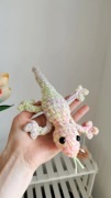 Jaszczurka na szydełku handmade, dekoracja 