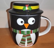 Uroczy kubek zimowy szalik z pokrywką - kubek z kapeluszem