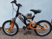 rower dziecięcy 16" z amortyzatorem przód  i tył