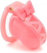 Różowy PAS CNOTY klatka na penisa CHASTITY Cage 4 oringi