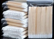 Patyczki drewniane do skórek precyzyjne z Bawełną 50 szt 7 cm