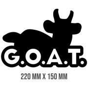 Naklejka G.O.A.T śmieszna na auto różne rozmiary i kolory