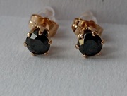 Kolczyki sztyfty czarne stal chirurgiczna 