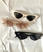 Zestaw 3 pary okularów przeciwsłonecznych kocie oprawki oldmoney retro