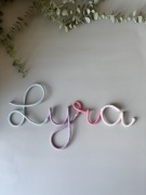 Wielokolorowe pastelowe imię dla dziewczynki na ścianę 4 literki