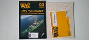 HMS Saumarez 1:200 WAK kompletny zestaw (wręgi + metalowe lufy)
