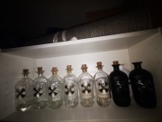 Zestaw 9 pustych butelek Bumbu rum