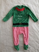 Świąteczna pluszowa interaktywna piżama pajac przebranie elf 86 92 jak nowa