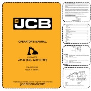 JCB JZ140 T4i, JZ141 T4F Operator’s Manual Instrukcja obsługi operatora DTR