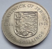 JERSEY 5 Shillings 1966 ŁADNA 39mm