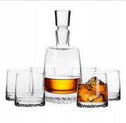 Komplet do whisky Fjord KROSNO zestaw karafka 950ml +6 szklanek