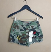 nowe guess jeans spodenki dżinsowe moro damskie s m szorty camo