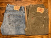 2x spodnie Levi's 32/32 oraz 32/34 stan bdb