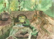 Obraz akwarelowy - plakat A3 - Stumilowy las 