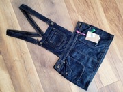 Granatowe ogrodniczki spódniczka. Rozmiar 38/M