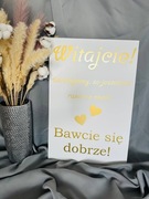 Tablica ślub powitalna