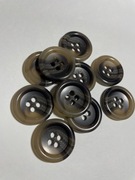 Guziki plastikowe beżowo-grafitowe 25mm