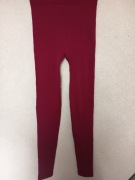 Bordowe ocieplane legginsy rozm s z wzorkiem