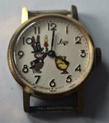 Zegarek damski pozłacany z motywem z bajki. 