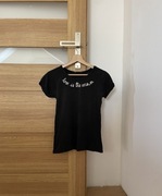 Damska Czarna Koszulka Tshirt S Zara