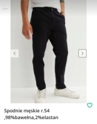 Spodnie męskie r.54 ,98%bawełna,2%elastan