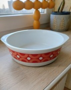 Brytfanna Miska żaroodporna Naczynie Freiberg Porzellan NRD GDR Space Age 