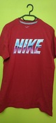 Koszulka t-shirt  Marki Nike z kolorowym logotypem czerwona 