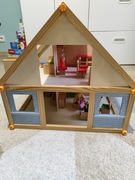 Domek drewniany dla lalek laleczek playtive + wyposazenie