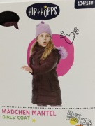 Kurtka Płaszcz Dziewczęcy Bordowy 134/140  Jesień