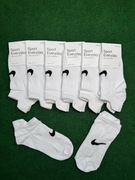 Nike Krótkie Białe Skarpety 36-39(6 par) 