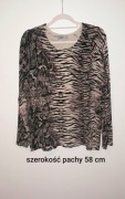 Sweter wężowy zebra panterka beżowy brązowy czarny