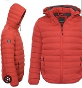 Kurtka męska z kapturem zimowa miejska pikowana