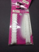 Ramiączka do biustosza białe z koronką aplikacją 10mm