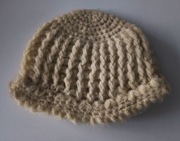 zimowa czapka kremowa damska 52-58 cm spo