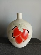 Wazon flakon ceramiczny szary duży 