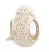 Nowoczesny Karmnik dla Ptaków z Dozownikiem - Unikalny Druk 3D - Beżowy