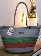 Torba kosz wykonana ręcznie ze sznurka bawełnianego 