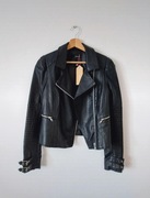 Czarna rockowa ramoneska gothic kurtka z ekoskóry Tally Weijl S 36 *opis*