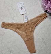 Scandale eco lingerie, koronkowe majtki, stringi, beżowe rozmiar S NOWE