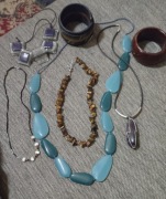 Naszyjniki bransoletki biżuteria tygrysie oko, ametyst