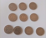 50 groszy z 1991 roku x 9 sztuk 