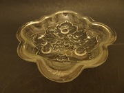 Patera szklana Prl, salaterka szklana, szkło Prl, vintage, Ząbkowice?