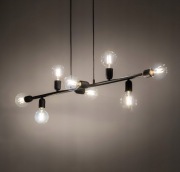 lampa wisząca porto 5722 8xe27 czarna