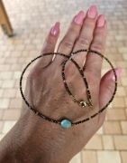 Naszyjnik Choker z Kamieni Naturalnych Tygrysie Oko Amazonit Hematyty Piryt