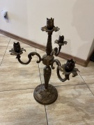 Świecznik mosiężny duży 4 świece