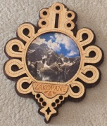 Magnes na lodówkę drewniany Zakopane Giewont Tatry Rysy Gerlach Wysokie(35)