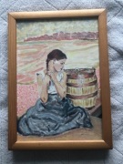 Obraz olejny inspirowany Malczewski 24x33cm