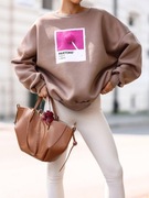 BLUZA DRESOWA BASIC OVERSIZE NADRUK NOWA KOLEKCJA POLSKA MARKA 