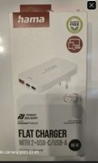 Hama Szybka ładowarka 2x USB-C 1x USB-A płaska mini ładowarka PD 65 W WS