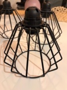 Zestaw 4x Klosz DIAMENT Loft Czarny + 4 Oprawki E27 – Komplet!